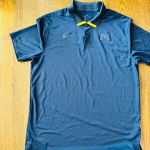 NIKE Men's Nike Michigan Wolverines DRI-FIT short sleeve Polo shirt LARGE